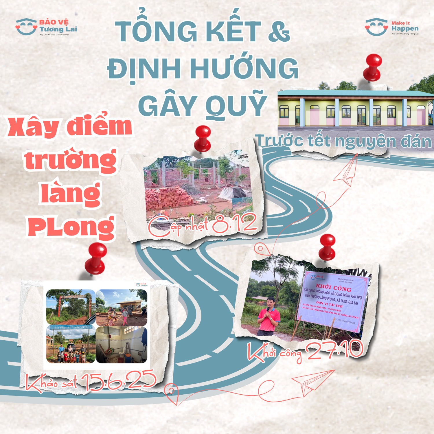 Make it happen: Điểm trường làng PLong - Nỗ lực về đích trước thềm Tết Nguyên Đán